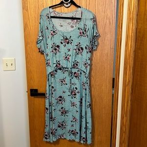 Latched Mama Drawstring Midi Dress